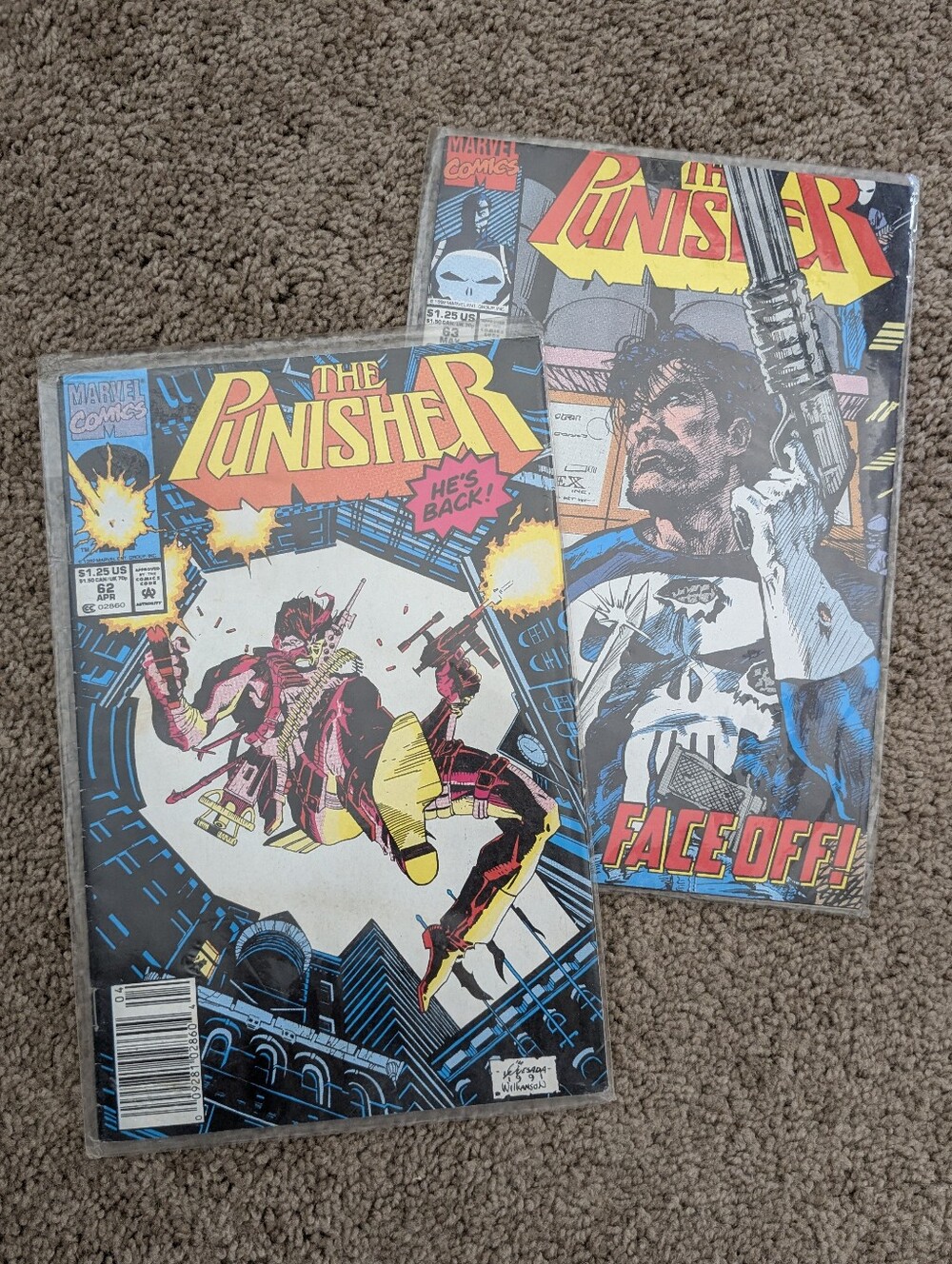 Vintage Marvel Punisher Comic Books 62 and 63